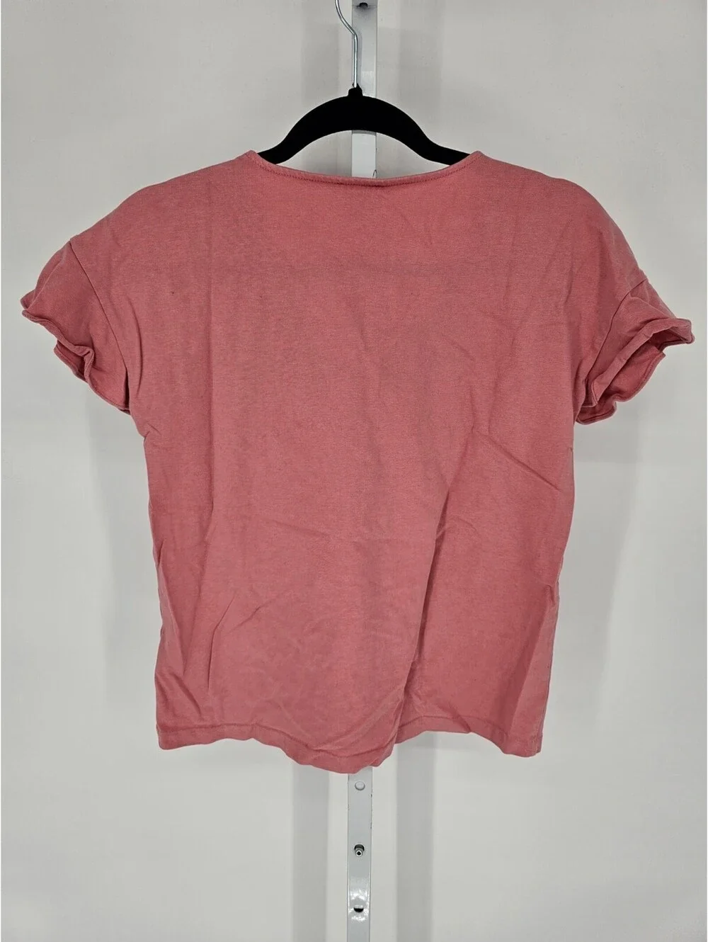 Vintage Y2K J Crew Womens Sz S Short Sleeve T Shirt Blush Pink V Neck